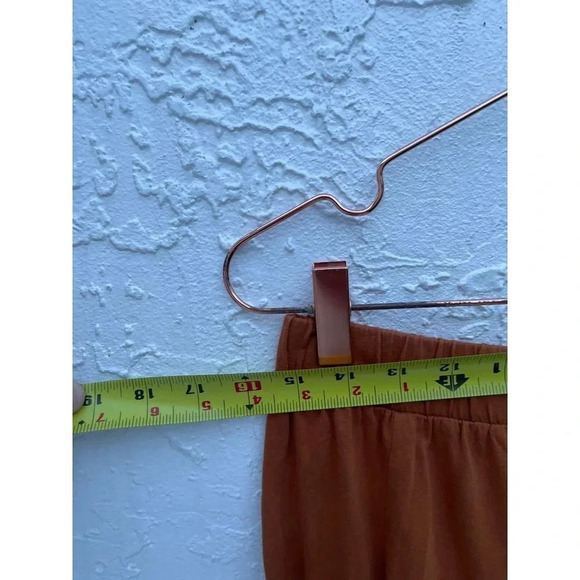 Zara Womens Tiered Flared Asymmetrical Midi Skirt Burnt Orange Size Large - Picture 5 of 11
